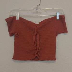 Lone Tree Off the Shoulder Crop Top